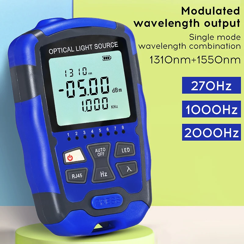 COMPTYCO Rechargeabl AUA-MC1315 Fiber Optic Laser Source 1310/1550nm Optical Light Source with LED light image 2