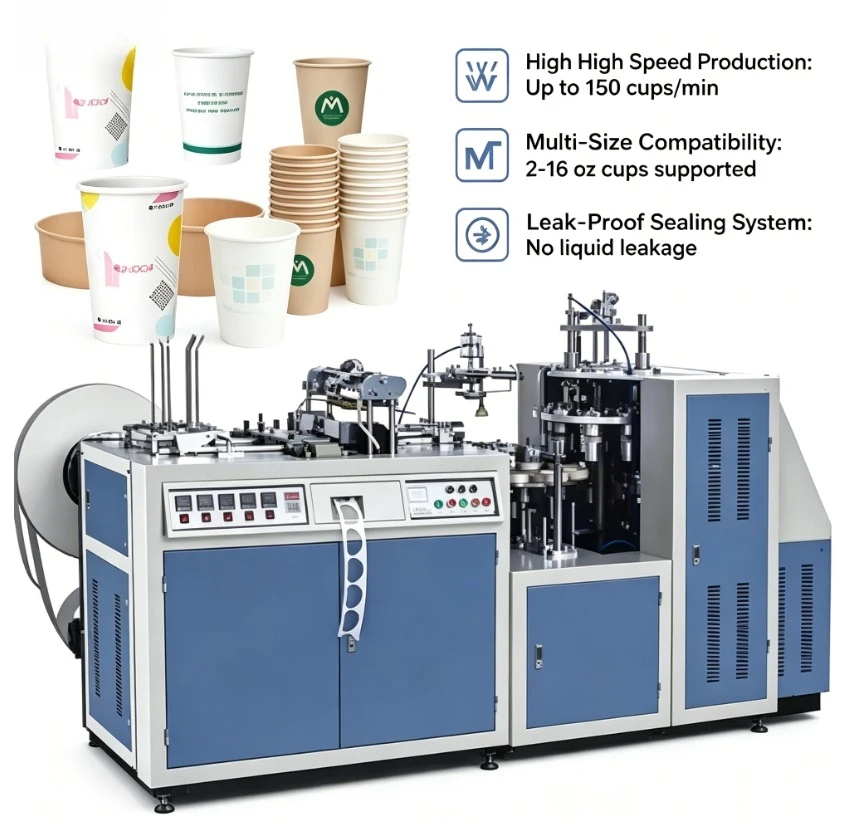 Customized Well Sell Paper Cup Making Machine Manufacture Supplier Tea Cup Ice Cream Cup