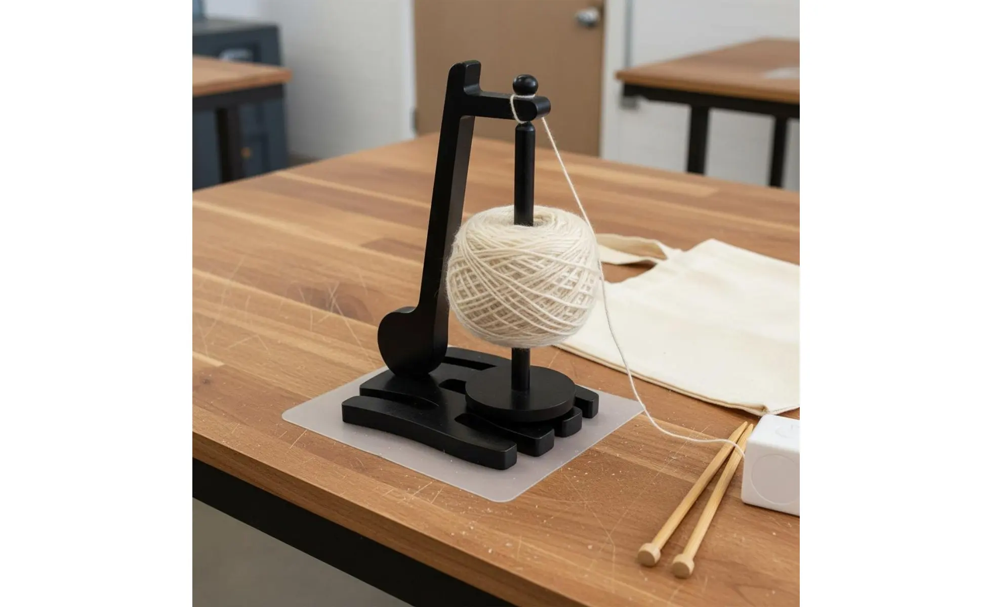 Wooden Yarn Holder 360° Rotation Rotating Yarn Spindle Sewing and Knitting Accessory Easy Assembly for Crocheters, Craft Room Wooden Yarn Holder 360° Rotation Rotating Yarn Spindle Sewing and Knitting Accessory Easy Assembly for Crocheters, Craft Room