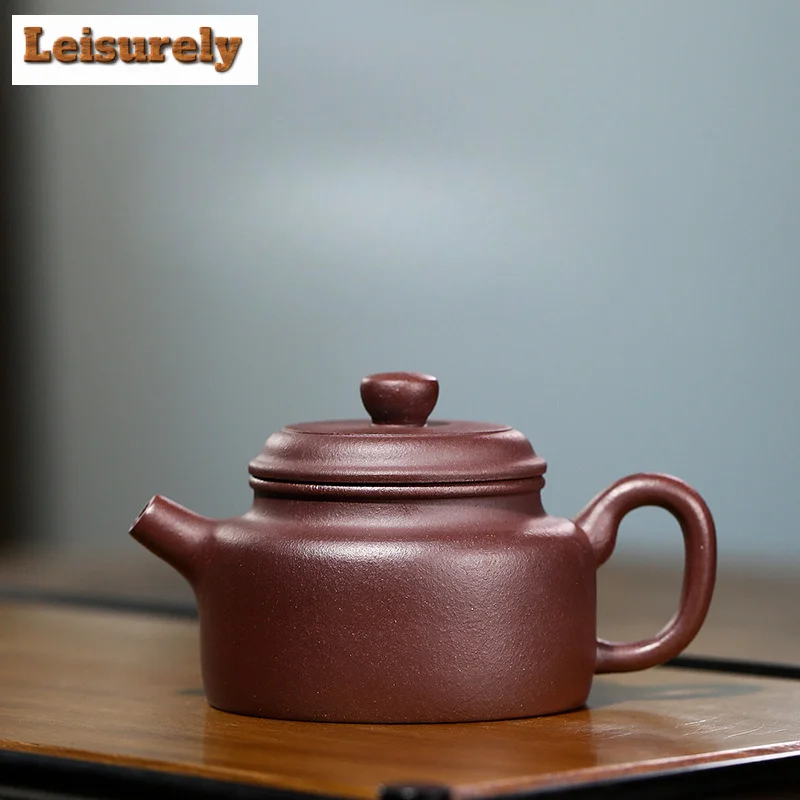 100ML Exquisite Yixing Purple Clay Teapots Handmade Pot Raw Ore Purple  Mud Kettle Chinese Zisha Tea Set Tea Items Accessories