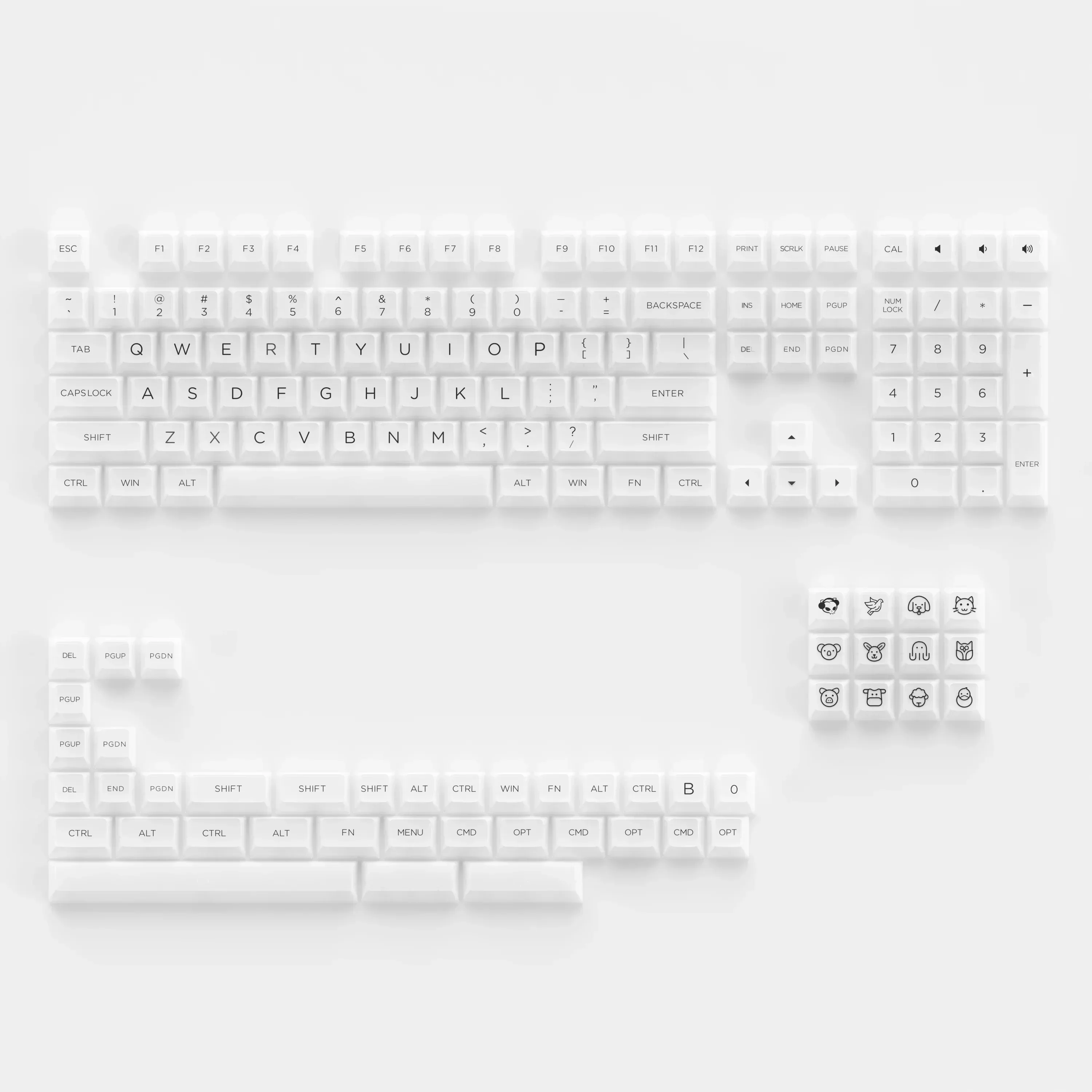 

Mechanical keyboard Clear translucent Keycap set Cs jelly Switches Cherry ASA Profile PBT Double shot Keycaps