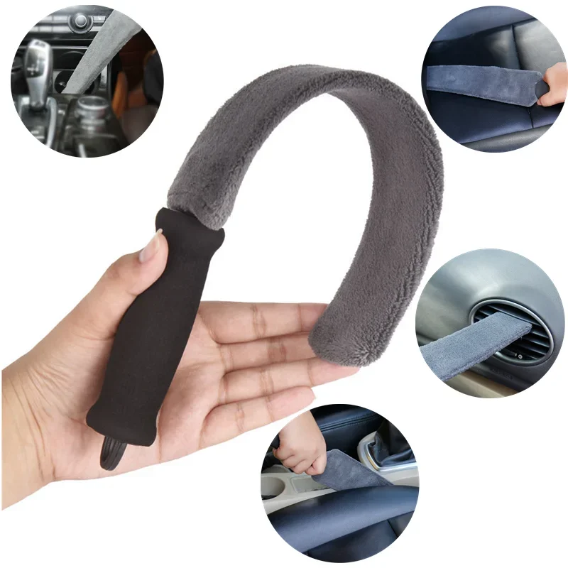 Car Air Conditioner Vent Detailing Brush Car Interior Care Duster Microfiber Cloth Brush Wet And Dry Use Multipurpose Clean Tool