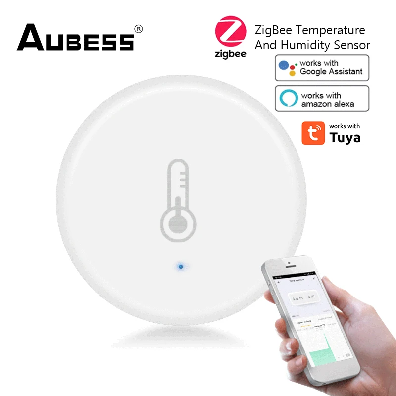 Tuya Zigbee 3.0 Slimme Temperatuur-En Vochtigheidssensor Tuya Smart Life App Afstandsbediening Werken Met Alexa Google Home