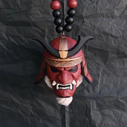 Samurai Kabuto Helmet Hannya Japanese Oni Car Rear View Mirror Charm Car accessories Rear View Mirror Pendant Car Decoration
