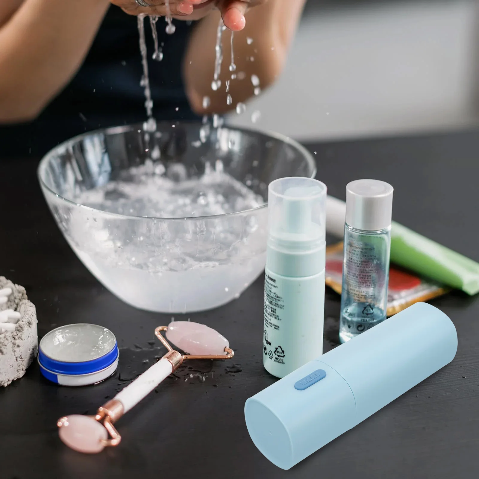 

Travel Toothbrush Cup Storage Box Holders Toothpaste Container Sky Blue Portable Sealed Dust Proof Mug Set Outdoor Travel