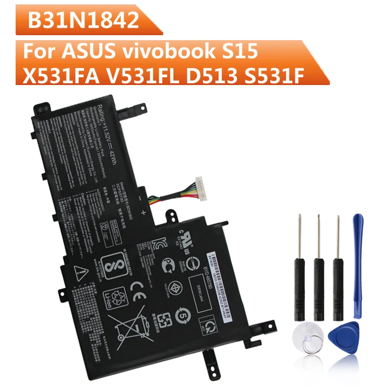 

B31N1842 Replacement Battery For ASUS vivobook S15 X531FA V531FL D513 S531F F513 M513 3653mAh