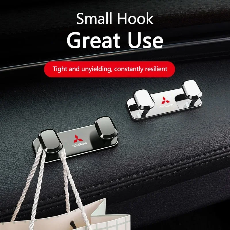 

Car Headrest Hook Hanger for Mitsubishi Compatible with All Models Pajero Outlander Lancer Eclipse Cross Metal Storage Holder Ca