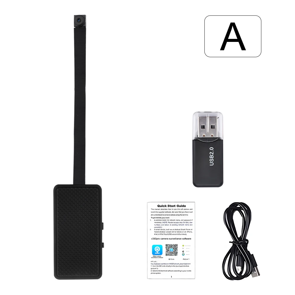 1080P HD DIY WiFi Mini Camera Draagbare Videorecorder Micro Camcorder P2P Draadloze Webcam Loop Recording Ondersteuning Remote Viewing