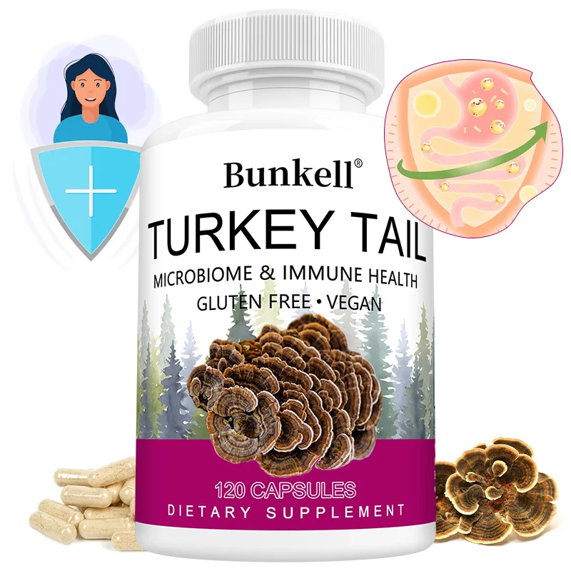 

Turkey Tail Mushroom Capsules - Immune System Support, Gastrointestinal & Digestive Health, Provides Comprehensive Defense