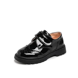 Children Loafers for Boys 2022 Spring New Britain Classic Black Versatile Kids Fashion Performance Casual Shoes for Wedding Show