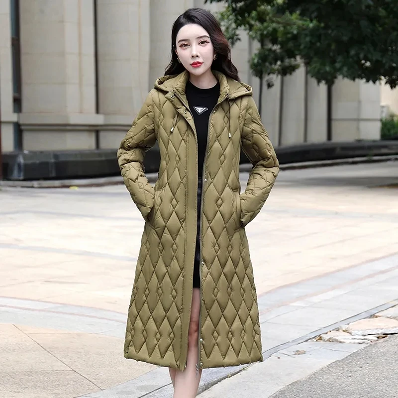 

New winter Women Jacket Zipper Hooded Parkas Long Down Cotton Jacket Female Loose Padded Cotton Warm Puffer Frivolous Outwear