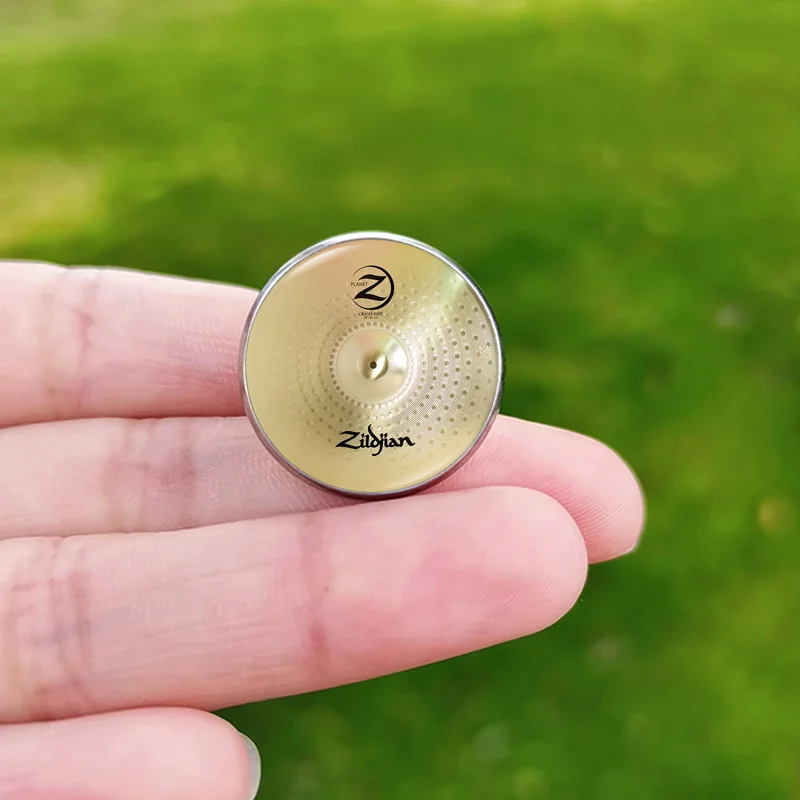 خمر الطبال الصنج الفولاذ المقاوم للصدأ التلبيب دبوس لمحبي DJ مسجل فينيل الفن مخصص صور الزجاج بروش حقيبة شارة كول مجوهرات