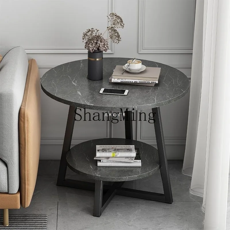 

CL small coffee table sofa edge small apartment living room small round table bedroom bedside shelf