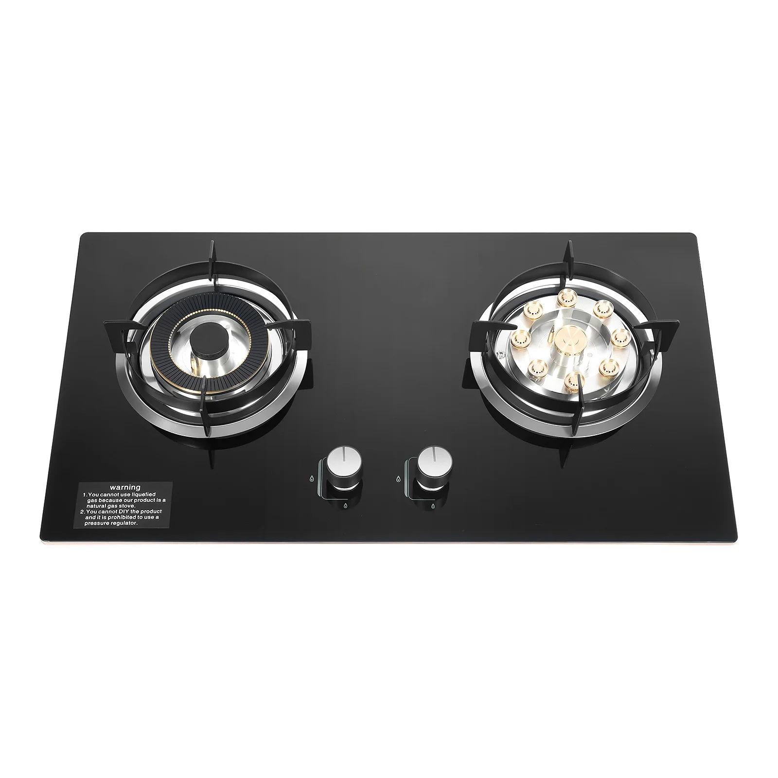 

Gas Cooktop 4.2kw&5.2kw Dual Burners 63% Thermal Efficiency Natural Gas 220v Suitable For Home Kitchens Homestays Apartments