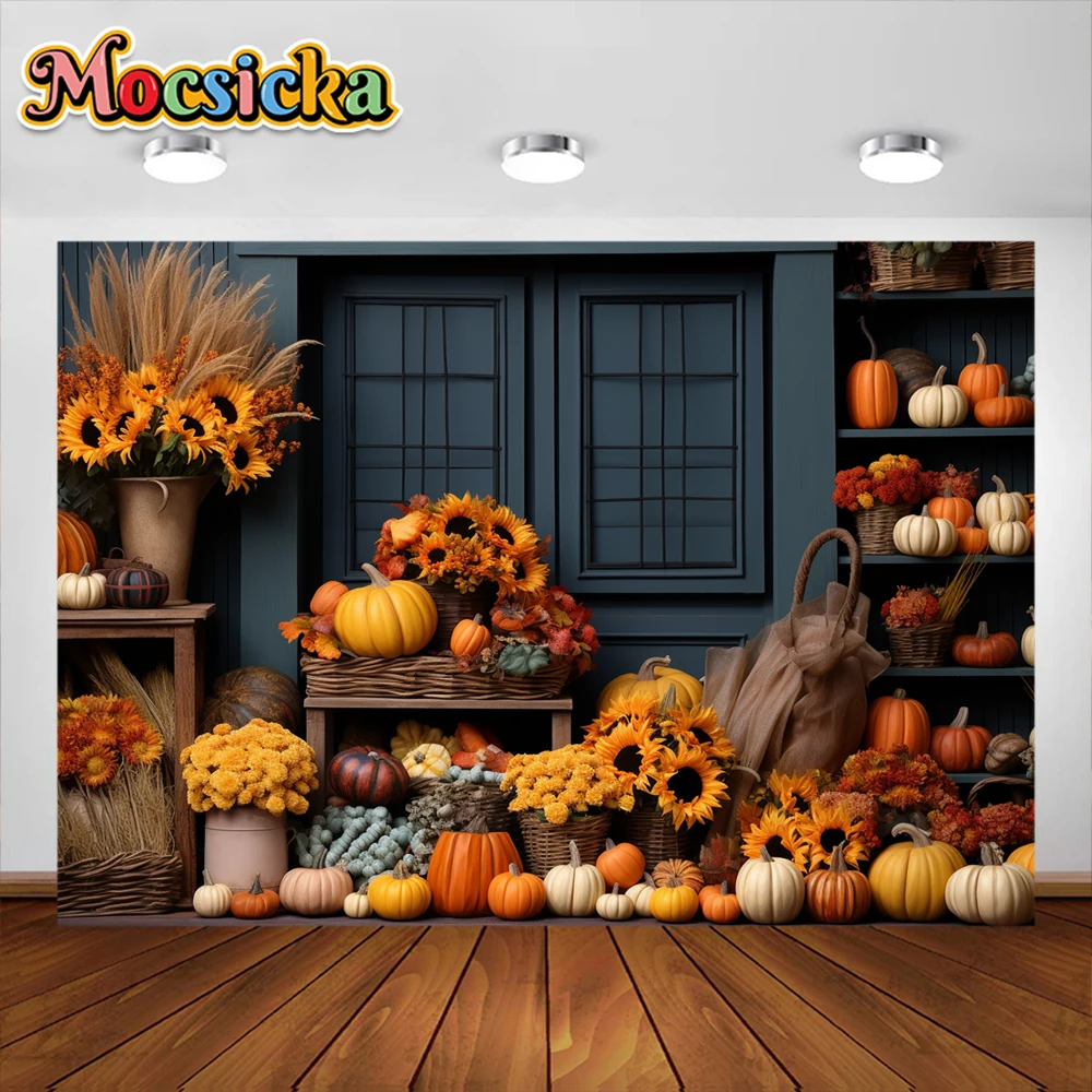 모시카 호박 배경, 아기 생일 케이크 스매시 사진 소품, 어린이 성인 포토콜 장식, 가을 할로윈 배경