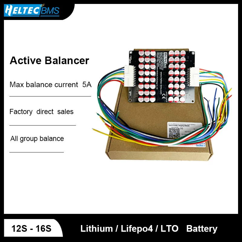 Heltec Wholesale 5A 16S Active Equalizer Balancer 12S-16S Lifepo4/Lipo/LTO Battery Energy Capacitor 48V Energy storage system