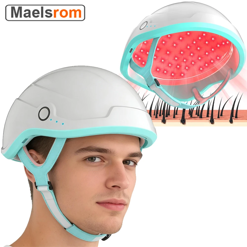 

Беспроводная лазерная шапка для роста волос, терапия LLLT 650 нм, 109 светодиодов, красный свет, для восстановления роста волос при их истончении и для стимуляции роста волос