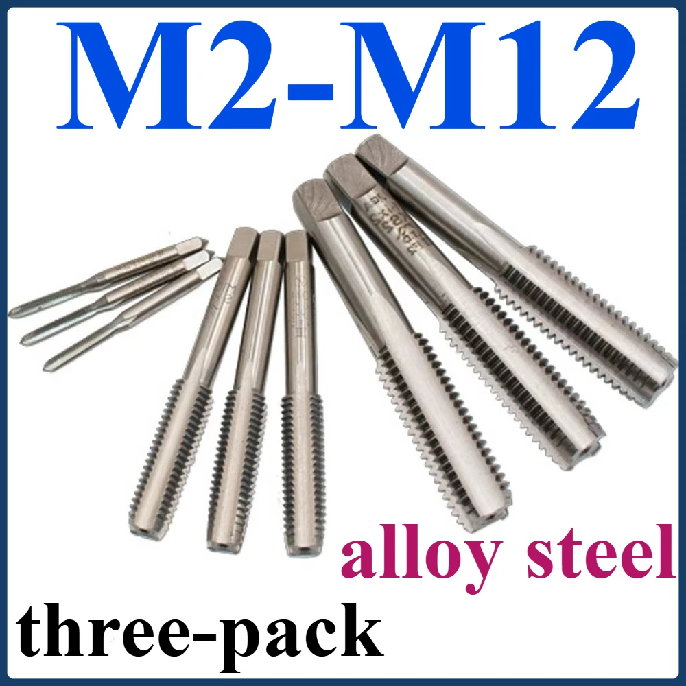 

M2-M12 Hand Tap Alloy Steel Thread Drill Tap (Set of Three)