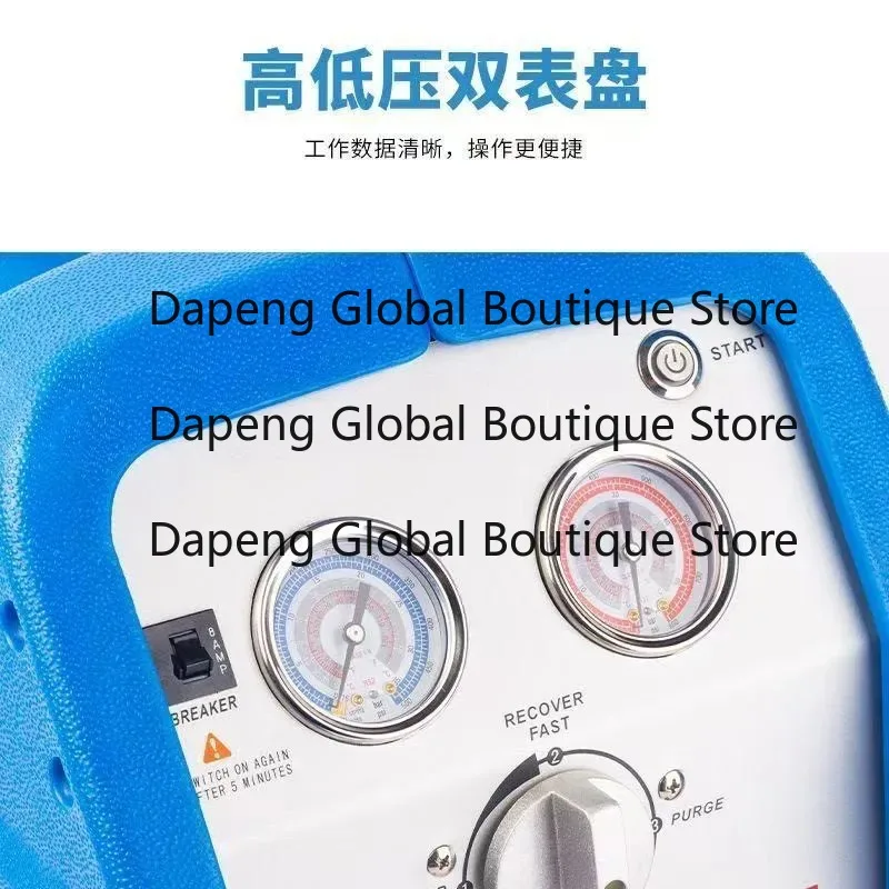 Dual Cylinder Aluminum Alloy Refrigerant Recycling Pump Liquid Medium Recovering Transfer Equipment