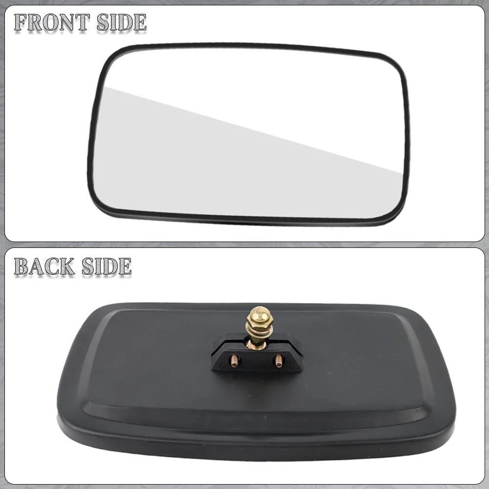 1Pc White Car Exterior Rear View Mirror 9 Inch Convex Reflective Glass With Base For Truck SUV RV Trailer Forklift