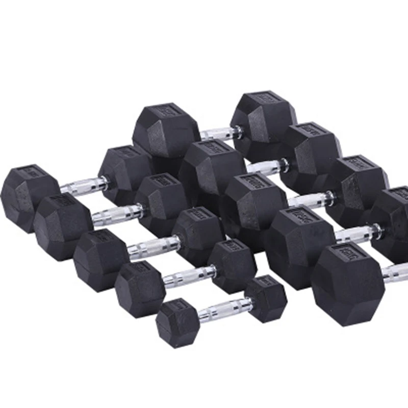 Hexagonal Dumbbell Set Hexagonal Rubber Dumbbells Children\'s Weight Fitness Equipment Adjustable Dumbbells 5kg 10kg 20kg