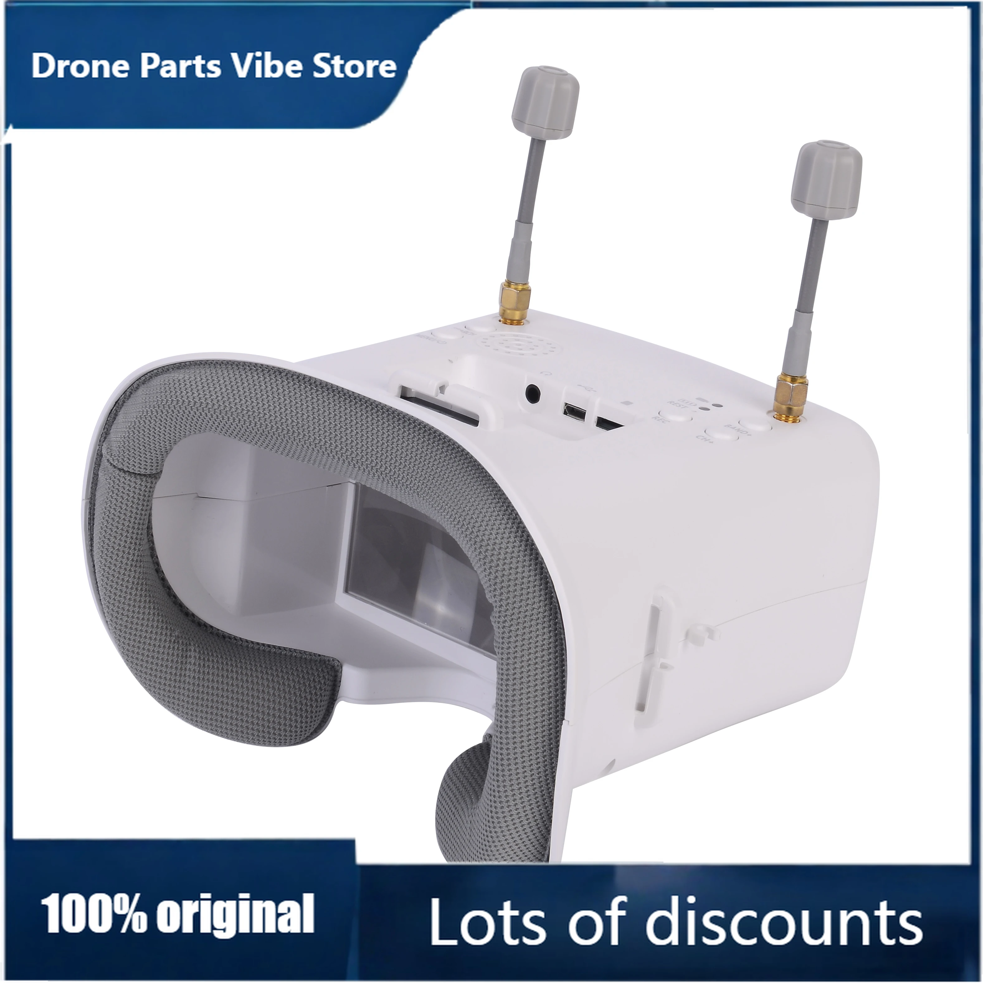 

FyDMKR 008D PRO 5.8G FPV Goggles 40CH Dual Antenna Built-in DVR 2000mAh Battery 4.3 Inch For RC FPV Racing Drone Whoop Helmet