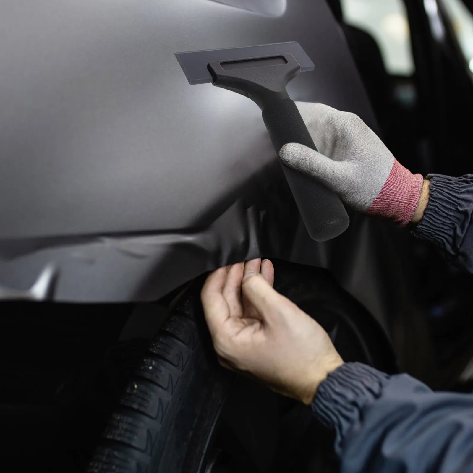 

Car Film Scraper Window Squeegee Mirror Cleaner Long H Tool for Glass Windshield Ice Remover Efficient Material Aluminum