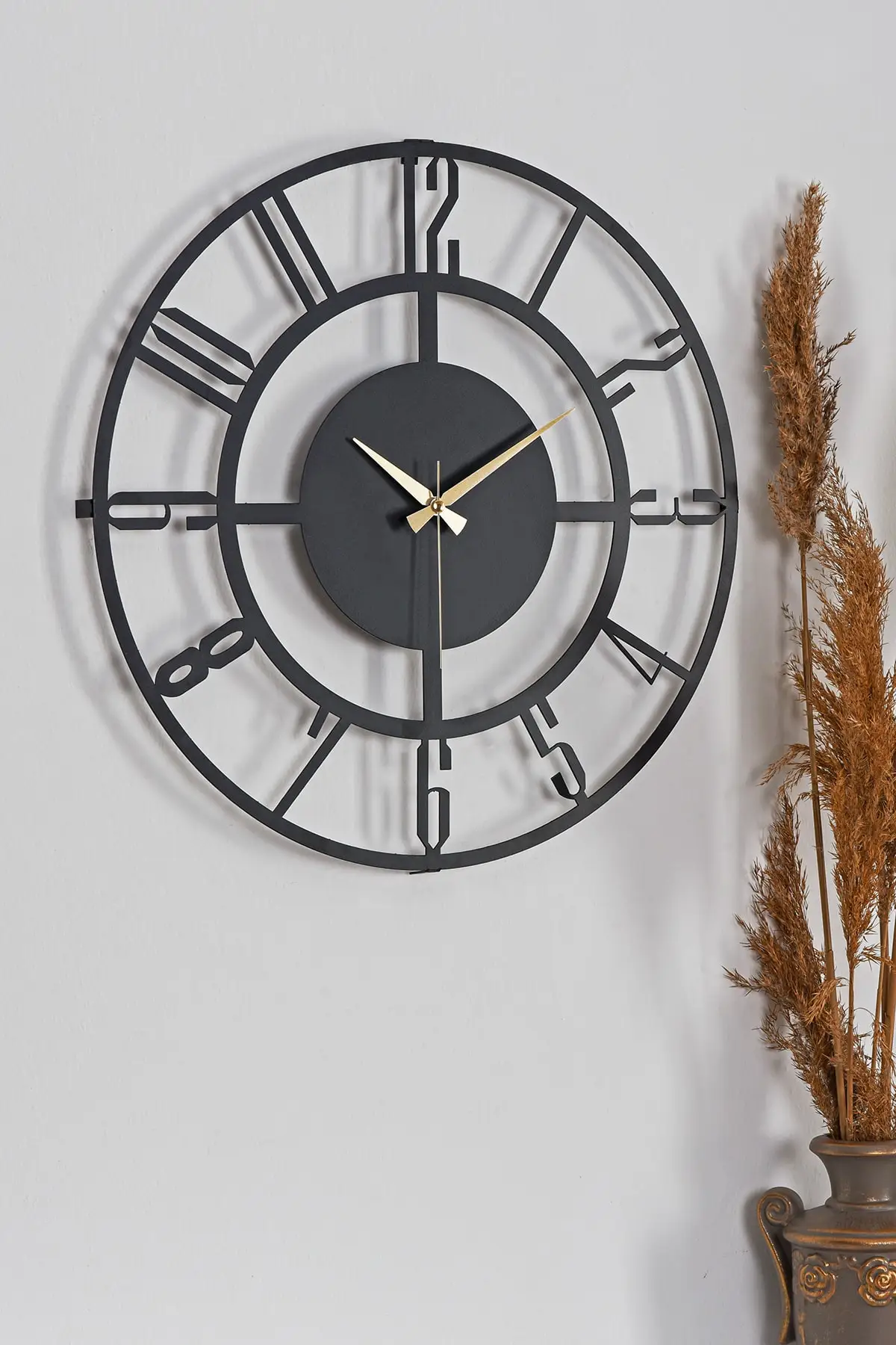 

Special design Metal Black Wall Clock 60x60cm handmade luxury and modern appliances compatible with your home and office