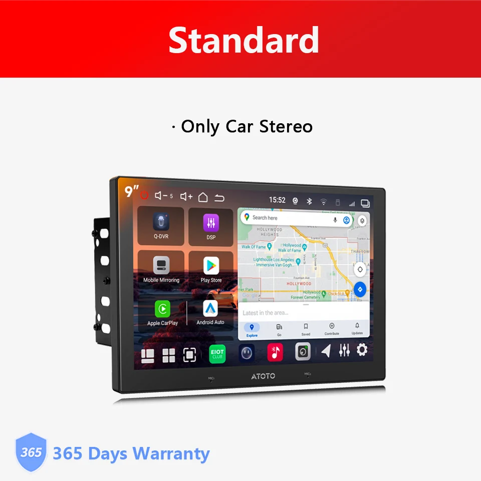 9インチAndroid 14カーラジオ ダブル2DINステレオ マイク・カメラ・DSP