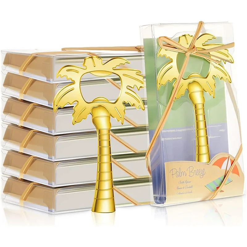 

Coconut Tree Bottle Opener with Packing Box for Wedding Bridal Shower Guest Gifts Souvenirs for Wedding Party Favor Supplies