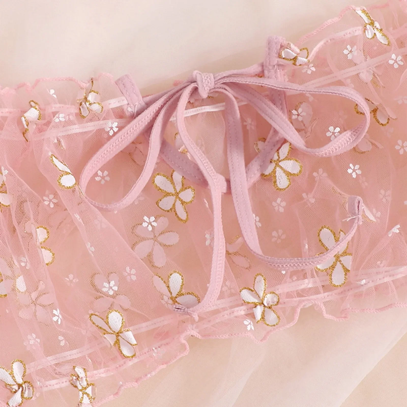 Сексуальный прозрачный женский комплект нижнего белья с открытыми плечевыми ремнями на груди, комплект нижнего белья с волнистыми точками, забавные новые комплекты в тон, сексуальный комплект для взрослых женщин