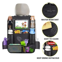 Car Seat Storage Organizer Multifunctional Oxford Fabric Car Back Multi Pocket Storage Bag with Touch Screen Tablet Holder