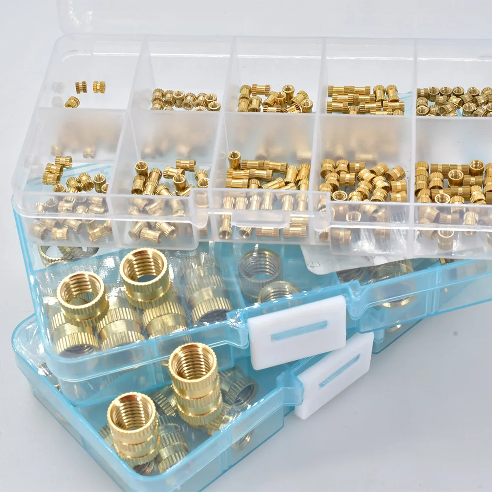 M2 M2.5 M3 M4 M5 M6 M8 M10 Heat Set Insert Brass Nut Knurl Threaded Hot Melt Molding Injection Embedded Nut Insertion 3D Printer