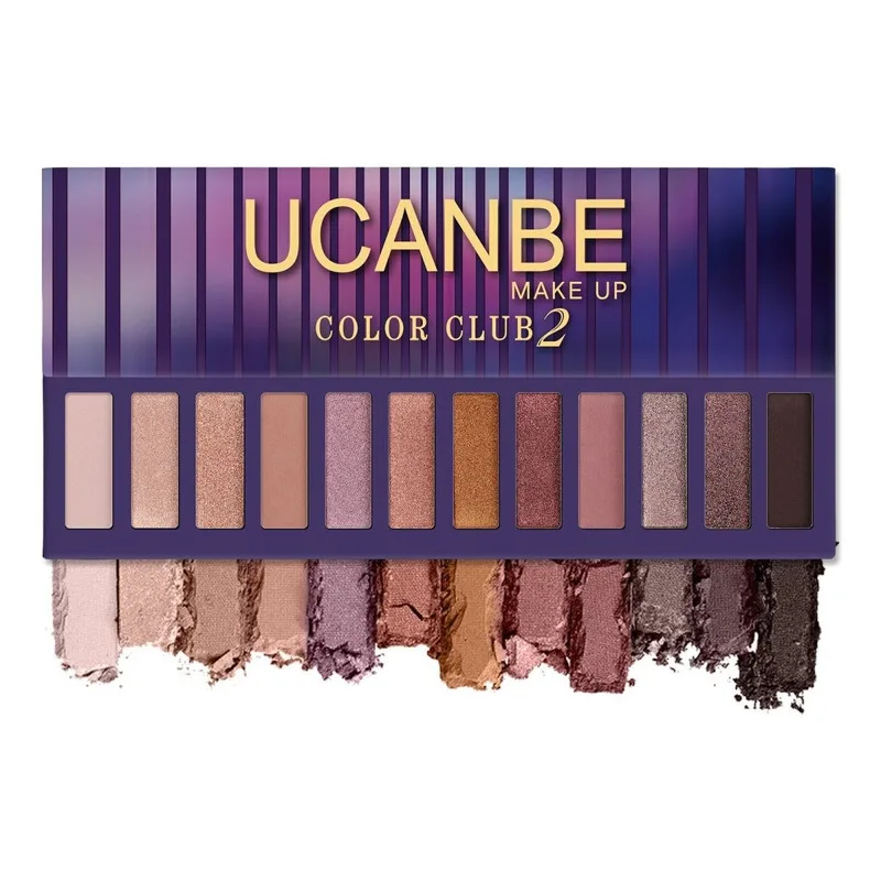 Ucanbe Twelve Color Eyeshadow Palette Club Matte Sparkling Pearlescent Fine Makeup Palette