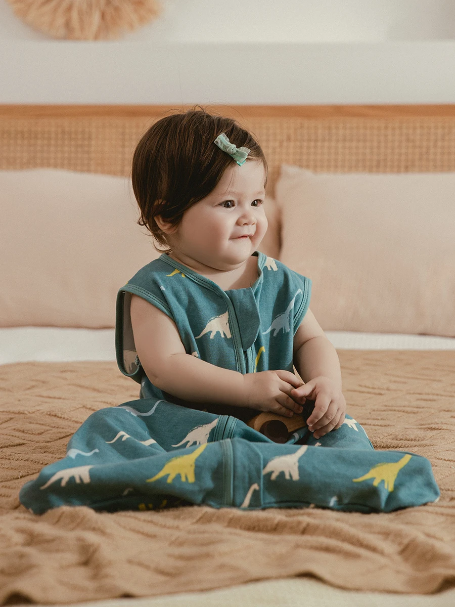 كيس نوم بقاع مستدير من القطن الخالص للربيع والصيف لحاف خفيف الوزن مضاد للركل لحماية البطن أثناء النوم