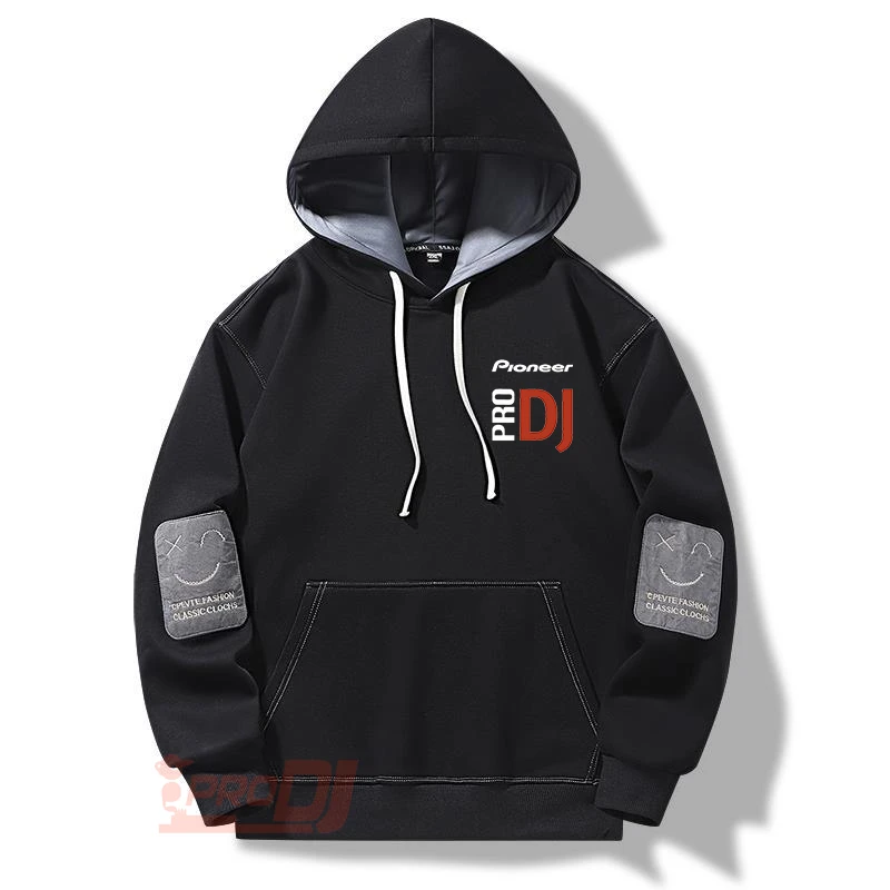 Pioneer Pro Dj Autumn Spring Unisex Clothing Pullover Casual Loose Pocket Hooded Long-sleeved Sweatshirt O-Neck Fashion Tops