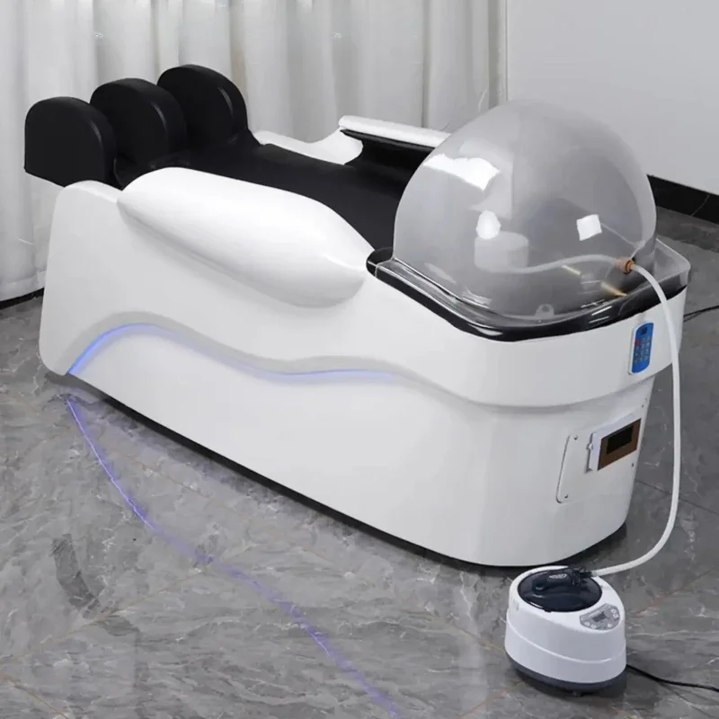 

Head spa Bed Hairdresser Salon Washbasin Chair Hairstyle Aesthetics Shampoo Basin Beauty Porcelain Hairdressing Massage Cadeira