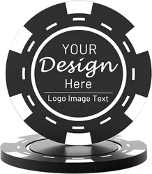 100pcs Custom Badges Plastic Poker Chips Drink Token Personalized ImageText KÍds Reward Tóy Póker Chips for Business Cards