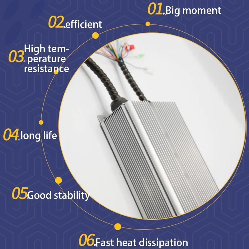 Controlador de Motor inteligente sin escobillas para coche eléctrico, batería de 48V-72V, 5000W, para triciclo
