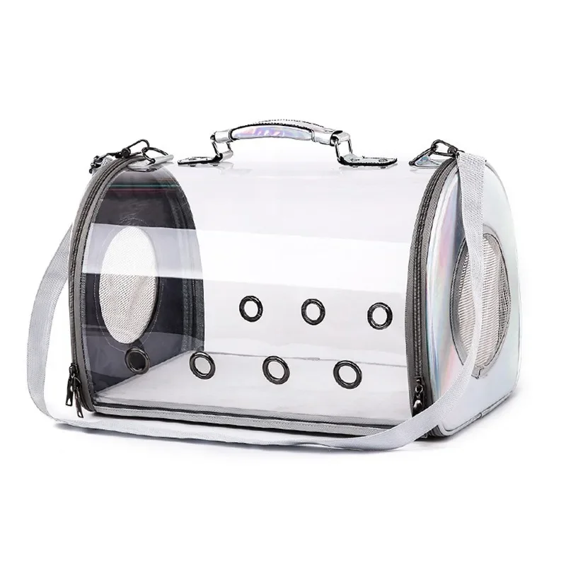 

Cat carrier bag, transparent capsule breathable carry-on cat bag, car travel out portable cat bag