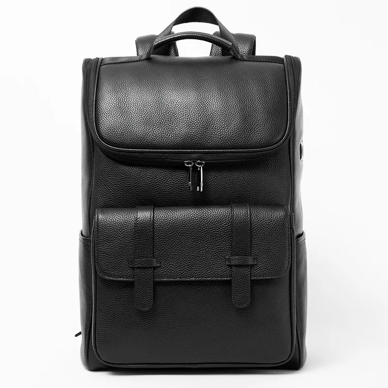 

Новый мужской кожаный пригородный компьютерный рюкзак, модная повседневная сумка большой емкости, сумка через плечо