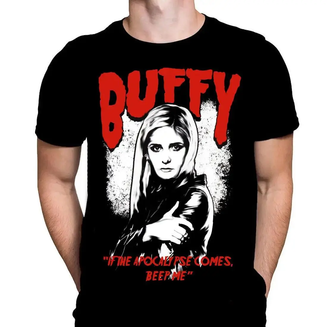 High Street Vintage Y2k Tv T Shirts Vampire Hunter Buffy Themed Print Tops Casual Loose Fashion Streetwear O Neck Tees Unisex