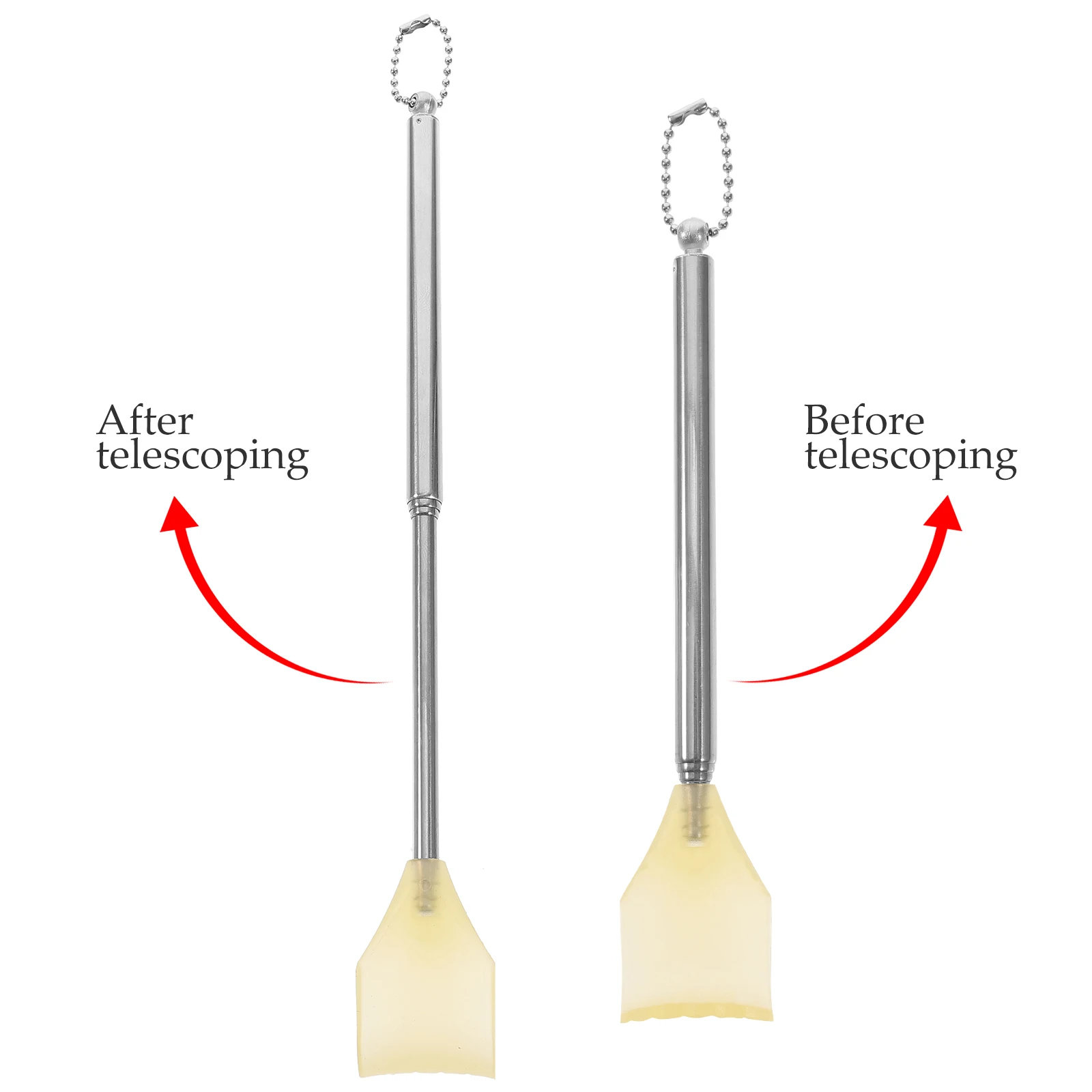 

10 шт., выдвижной скребок для спины из нержавеющей стали, длинная ручка для облегчения зуда, портативный массажный инструмент для взрослых, путешествий на открытом воздухе
