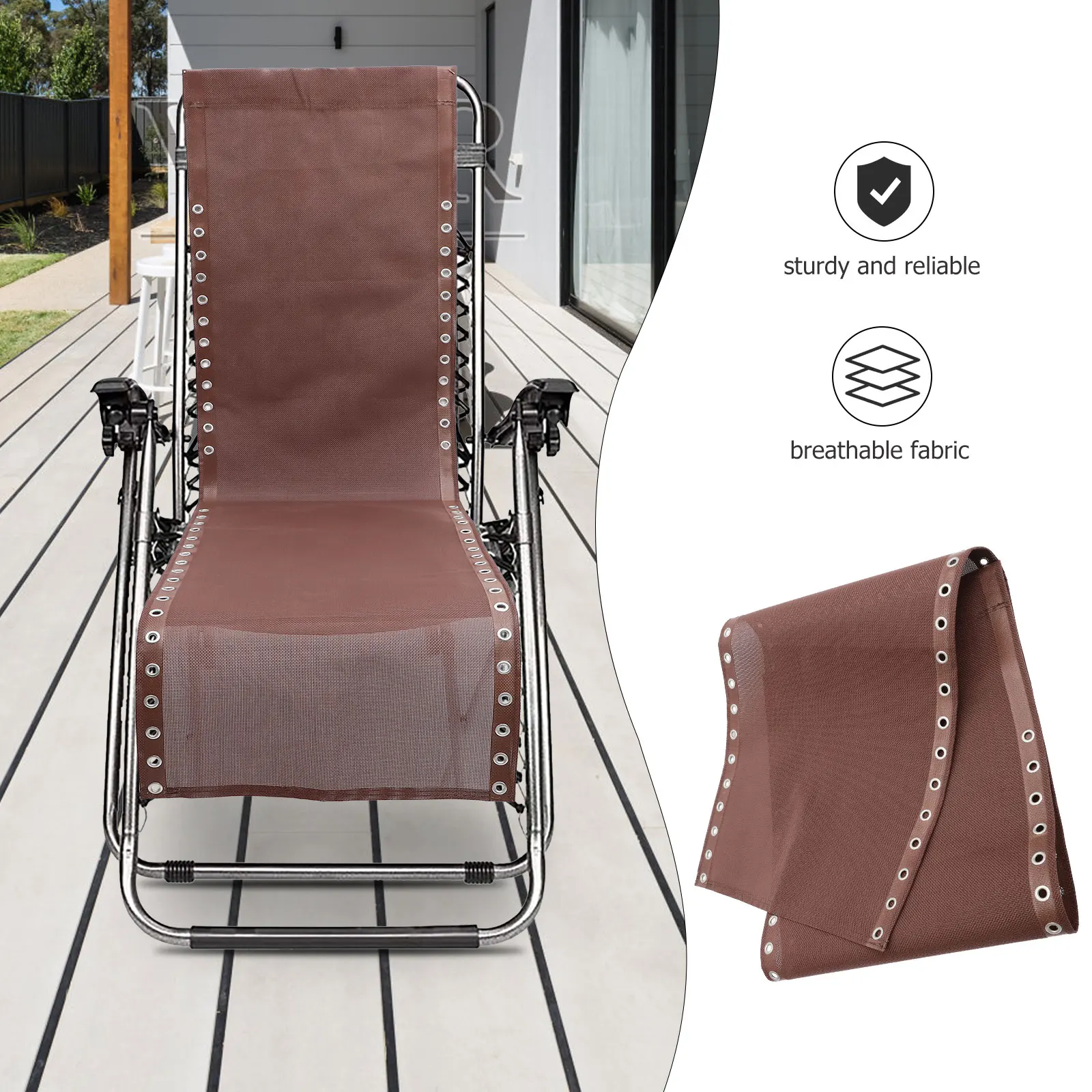 1 Set Chair Replacement Cloth Lounge Chair Replacement Fabric Rope Set Folding Beach Chair Outdoor Lounge Chair Recliner Parts