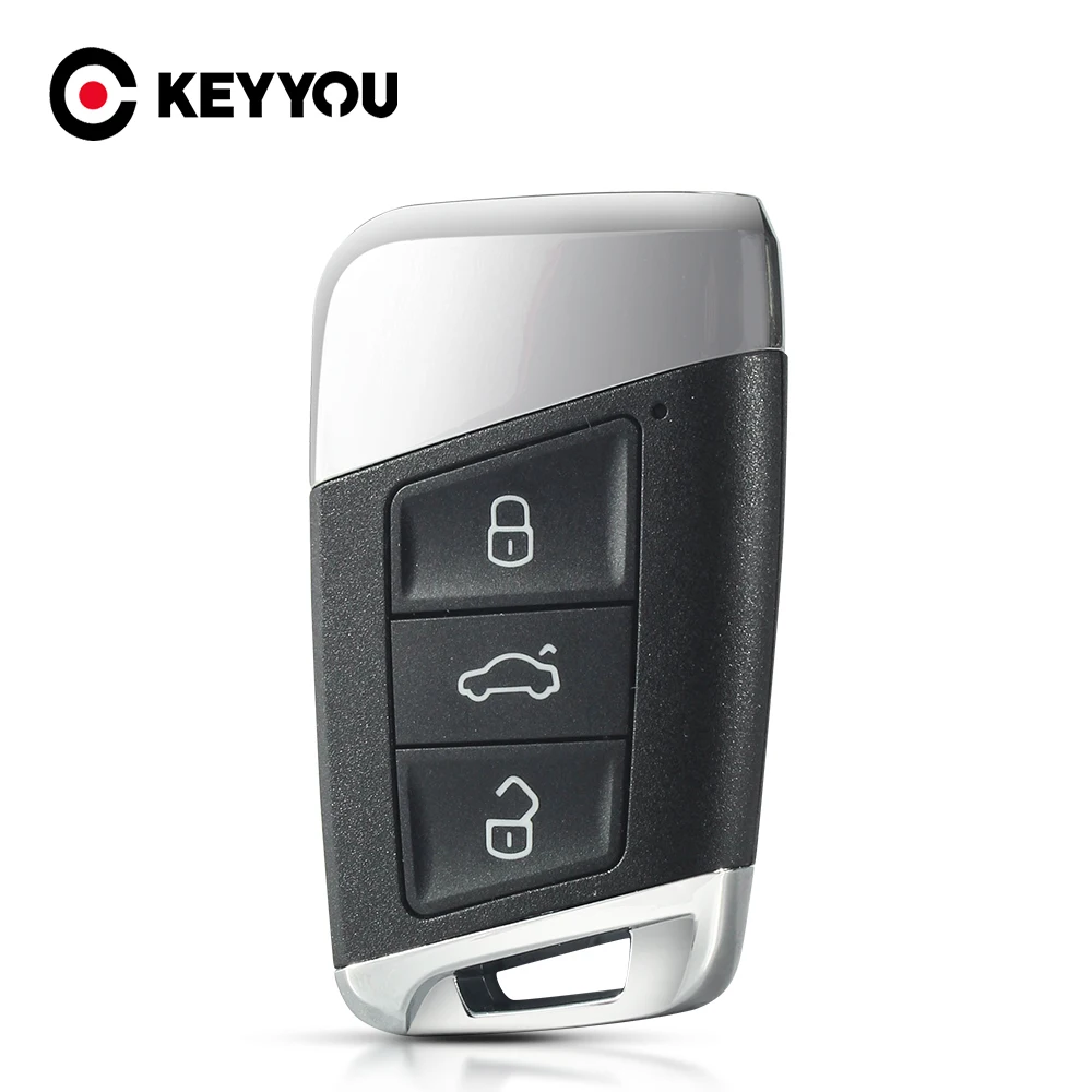 KEYYOU 3 pulsanti Smart Remote Key Shell per Volkswagen VW Passat B8 Arteon CC New Magotan B5 Jetta Skoda A7 Variant Insert Blade