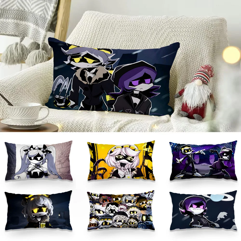 M-Murder D-Drones Pillow Covers Cartoon Sofa Decorative Home Double-sided Printing Short Plush Cute Cushion Cover