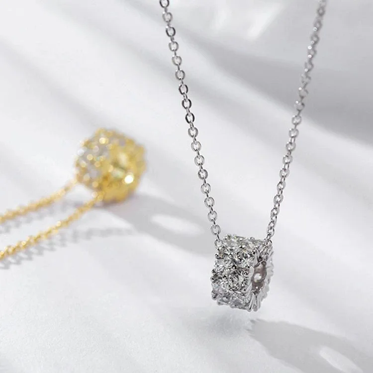 

new eigh Full-diamond mini Waist necklace, women's lucky bead, light luxury, niche, exquisite and high-end collarbone chain