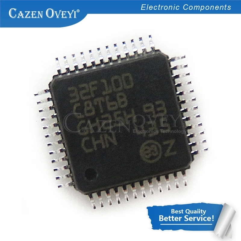 

5 шт./партия, фотовспышка STM32F100C8T6 STM32F100C8T6B STM32F100