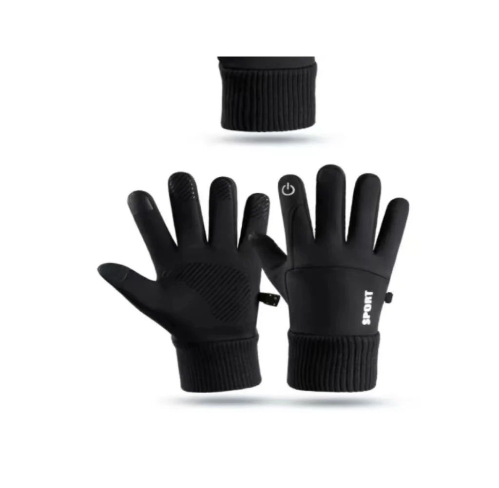 Теплые мужские перчатки для дома на осень и зиму с флисовой подкладкой Нескользящие ветрозащитные водонепроницаемые для вождения и езды на холоде-proo