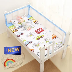 Cotton Mesh One-piece Summer Bed Surround Crib Bumper Breathable Soft Baby Protect Bed Surround Washable Child Room Bed Bumper